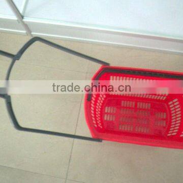 plastic rolling basket with wheels