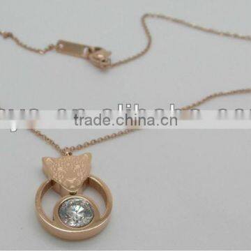 2013 Fashion Necklace Stainless Steel Necklace Rose Gold Color