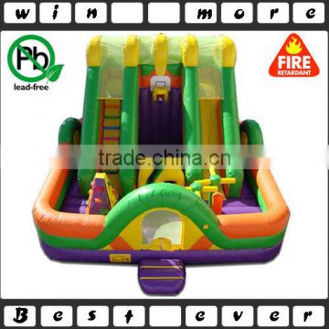 EN 71 Inflatable Supreme Playground with basketball hoop