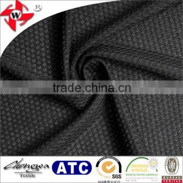 85%polyester 15%spandex black polyester spandex honeycomb fabric