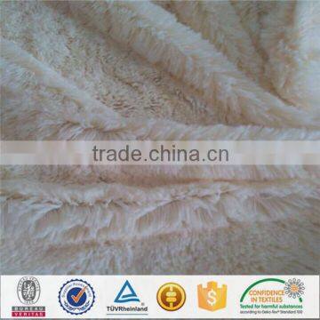 100% Polyester Long Hair Plush Fur Microfiber Fabric