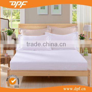 high quality manufacture white plain matress protector fitted knitted bed sheets