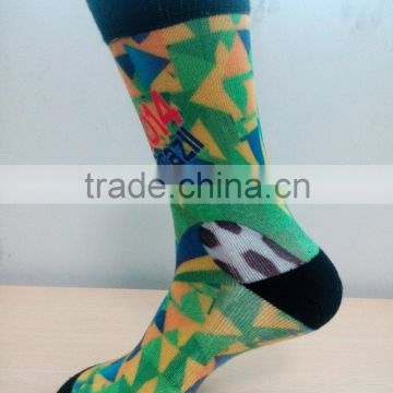 Argyle sock wholesale 360 digital photo printed elite football socks