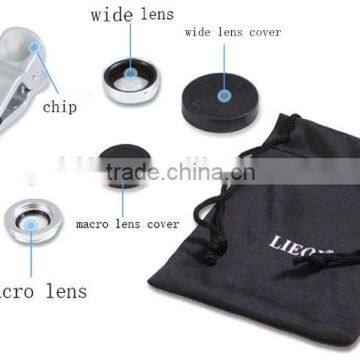 Fish Eye Universal 3 in 1 Mobile Phone Chip Lens Fisheye Wide Angle Macro Camera for Iphone 6s Plus 5s/5 Htc Samsung S6 S5 S4 photo-4