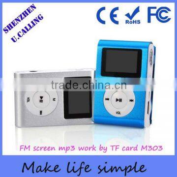 Hot selling led clip mp3 player FM mp3 voice recorder mp3