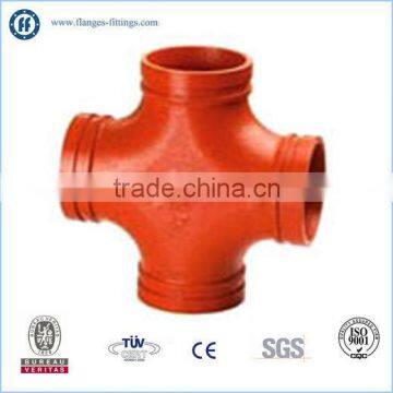 ductile iron reducing cross pipe fitting