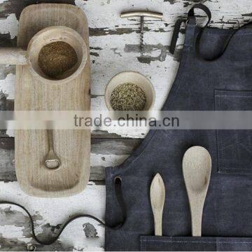 Vintage Canvas Apron With Pockets For Kitchen