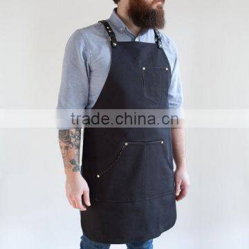 Duck Canvas Apron With Leather Strap