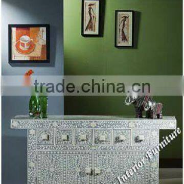 Bone Inlay Long Sideboard