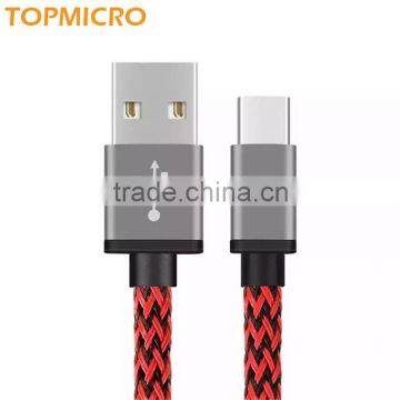 2016 Quick Charge Braided Aluminum Alloy Data Line Type-C to USB 2.0 Cable photo-2