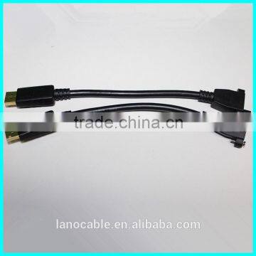 Display port cable male to female dp panel mount with screws