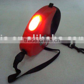 LED auto flexible retractable dog leash