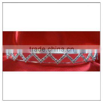 new design silver hairband with rhinestone