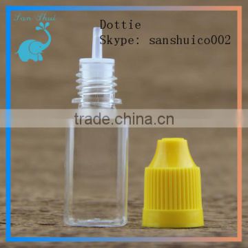 10ml clear square PET plastic bottle made in China high quality dropper bottle with childproof cap for ecigs