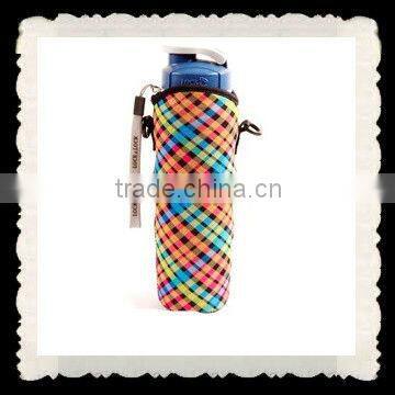 High Quality Eco-friendly Insulated Neoprene bottle cooler with strap