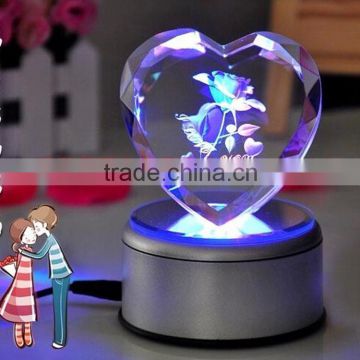 heart shape crystal music box gifts for friend