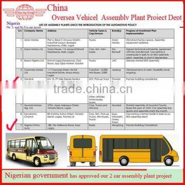 assemble 5.9-7.1m SKD/CKD diesel airport bus in Nigeria