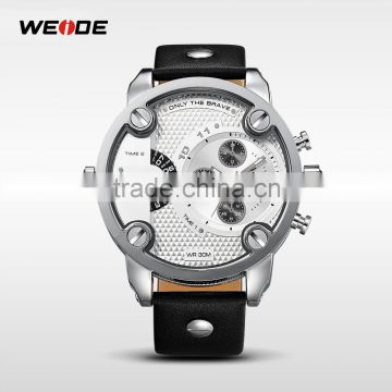 2015 WEIDE wh3301 latest japan design fancy wristwatch leather strap OVERSIZED wristwatch