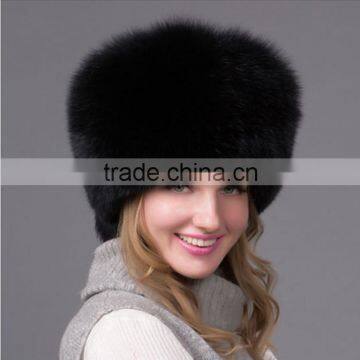 Natural Color Wholesale Fashion Fox Fur Custom Russian Winter Hat