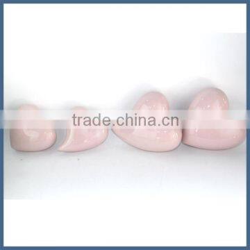 Romantic Pink Ceramic Heart Craft for Home Decor photo-3