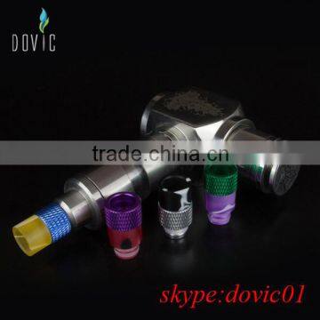 Detachable drip tip made of acrylic and aluminum