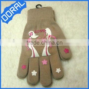 Cheap electric hand knitted animal mitten gloves