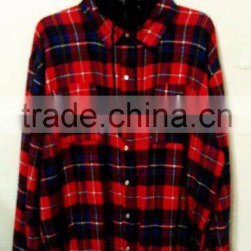 100% ORGANIC COTTON MENS KNITTED&WOVEN HOOD T-SHIRT