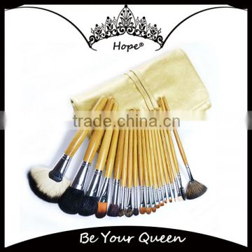 20 pcs Gold Bag Animal Hair Bamboo Cosmetic Brushes