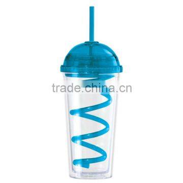 Double Wall Plastic Tumbler with Lid and Straw Acrylic Tumbler                        
                                                Quality Choice