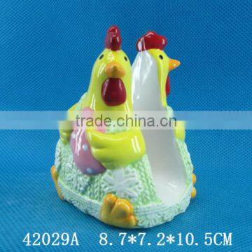 Popular easter gift ceramic napkin holder in cock shape