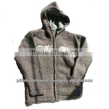Himalayan Hand Knitted Woolen Hooded Sweater