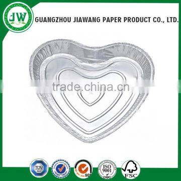 Heart- shaped Disposable food packaging aluminum foil container /tray/box