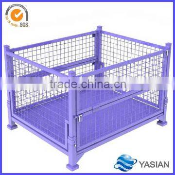 Stackable and Foldable Steel Mesh Crate