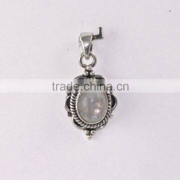 Moonstone Good Quality Oval Cabochon Stone 925 Sterling Silver Pendants