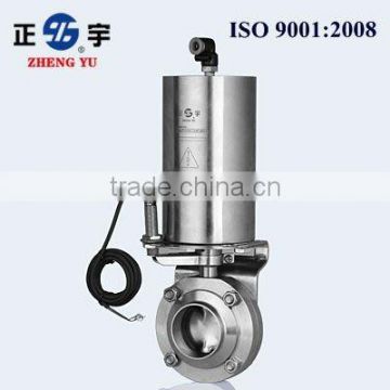 sanitary pneumatic butterfly valve