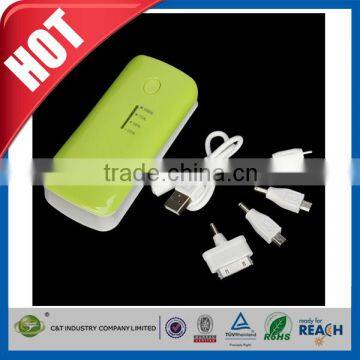 C&T High Portable Power Bank 5600mAh W/ 4 x Charging Adapters + Lighting for iphone 5s