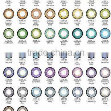 50 Colors Colors of the Wind COW42 Natual Gray Cosmetics Wholesale Color Contact Lens Yearly 3 Tone Korea Contact Lenses photo-6