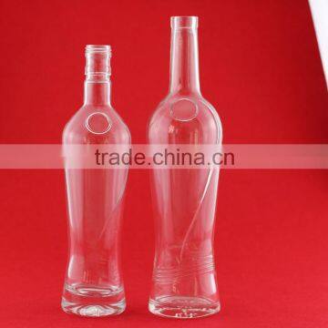 New design clear liquor bottle 500ml glass bottle wholesale brand your own vodka