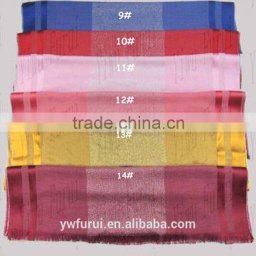 Wholesale glitter lurex hijabs viscose scarves muslim women pashmina shawl scarf