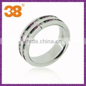 Engraved non magnetic justeel jewellery stainless steel ring