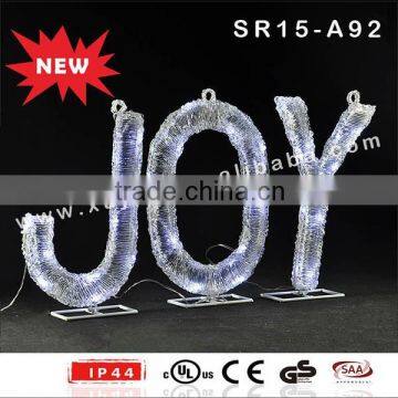 Acrylic light up LED christmas joy letters