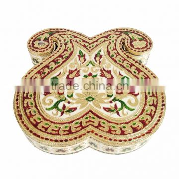 Double Mango shaped decorative handmade Meenakari Chocolate Box / Dry Fruit Box