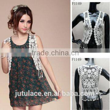 Hollow Sleeveless Lace Embroidery Tops &Summer Crochet Tops Vest&Lace Blouse