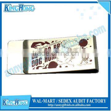 Customized metal anime design engraved money clip