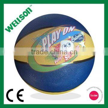 Promotional rubber quality basketball