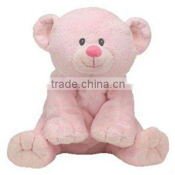 10" soft and cute fluffy baby pink bear