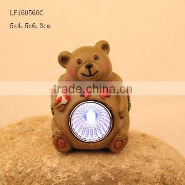 Stone Mini Bear Figurines Solar Lamp photo-2