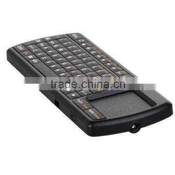 mini wireless keyboard mouse combo specific multi-media remot control and touch pad