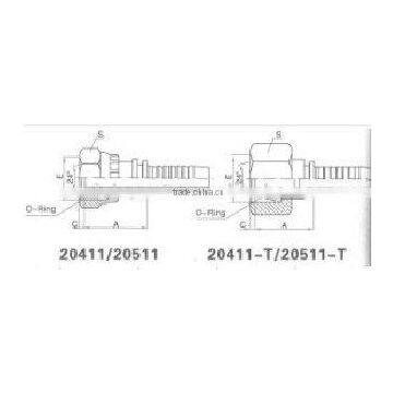 METRIC FEMALE 24 CONE O-RING L.T./H.T. 20411(T) 20511(T)