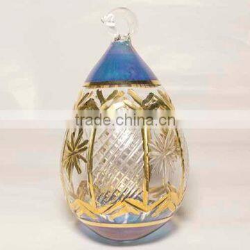 Easter Eggs - Handmade blown glass Egyptian Easter Eggs with 14k engraving